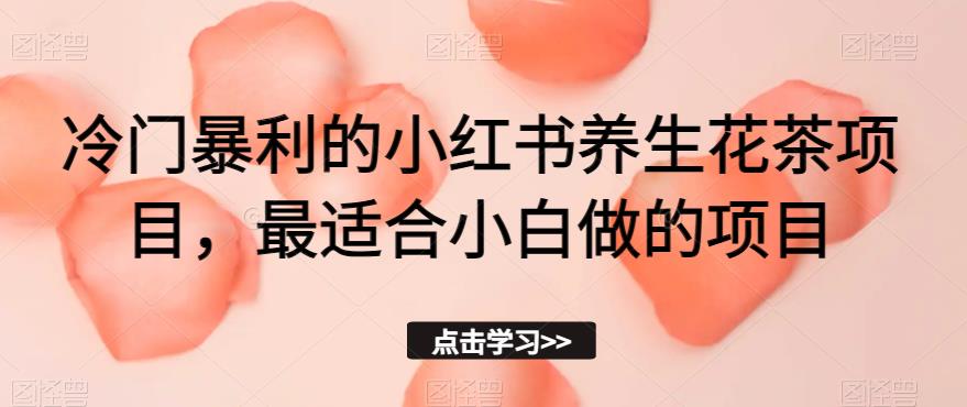 冷门暴利的小红书养生花茶项目，最适合小白做的项目【揭秘】-副业城