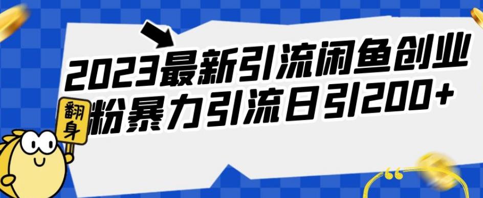 2023最新引流闲鱼创业粉暴力引流日引200+【揭秘】-副业城