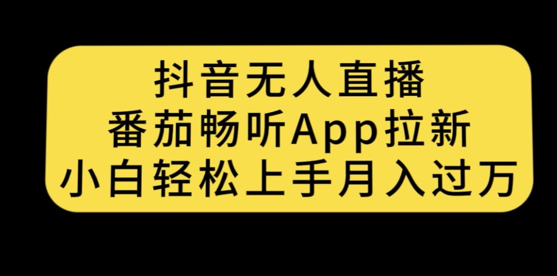 抖音无人直播，番茄畅听APP拉新，小白轻松上手月入过万-副业城