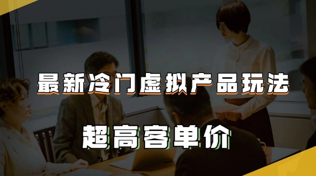 最新冷门虚拟产品玩法，超高客单价，月入2-3万＋【揭秘】-副业城