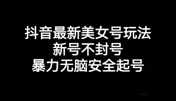 抖音最新美女号玩法，新号不封号，暴力无脑安全起号【揭秘】-副业城