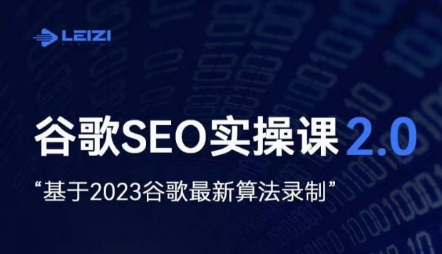 雷子·谷歌SEO 2.0实战课，独立站询盘自由必备，基于2023谷歌最新算法录制-副业城