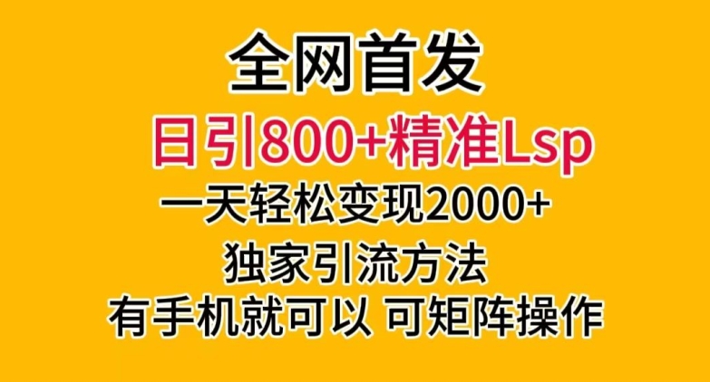 全网首发！日引800+精准老色批，一天变现2000+，独家引流方法，可矩阵操作【揭秘】-副业城