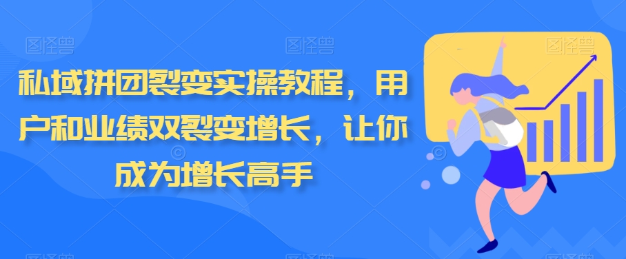 私域拼团裂变实操教程，用户和业绩双裂变增长，让你成为增长高手-副业城