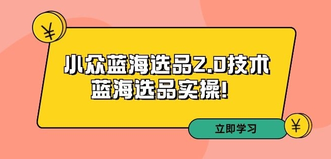 拼多多培训第33期：小众蓝海选品2.0技术-蓝海选品实操！-副业城