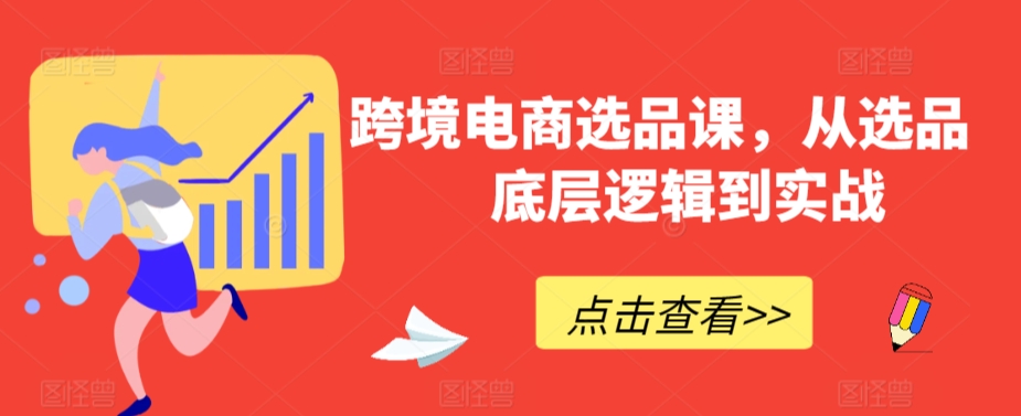 跨境电商选品课，从选品到底层逻辑到实战-副业城