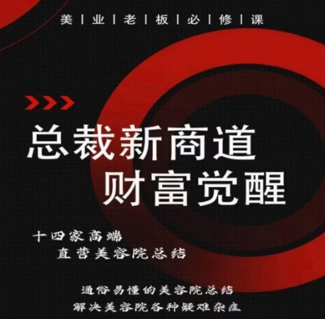 总裁新商道(美业老板必修课)，通俗易懂的美容院总结，解决美容院各种疑难杂症-副业城