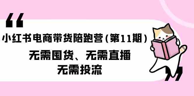 小红书电商带货陪跑营(第11期)无需囤货、无需直播、无需投流-副业城