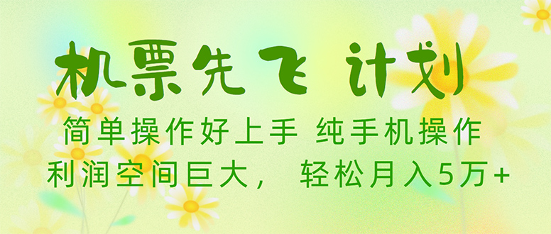 （10038期）机票先飞计划！里程积分兑换机票售卖赚差价，利润空间巨大，小白月入5万+-副业城