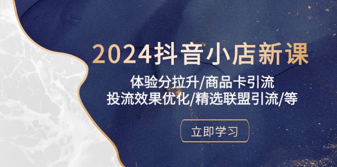 2024抖音小店新课，体验分拉升/商品卡引流/投流效果优化/精选联盟引流/等-副业城