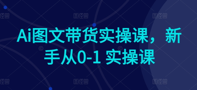 Ai图文带货实操课，新手从0-1 实操课-副业城