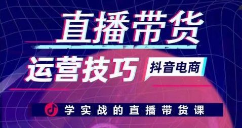 直播带货运营技巧，学实战的直播带货课-副业城