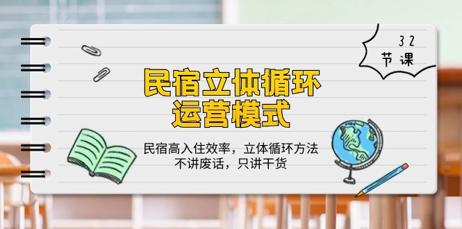 民宿立体循环运营模式：民宿高入住效率，立体循环方法，只讲干货（32节）-副业城