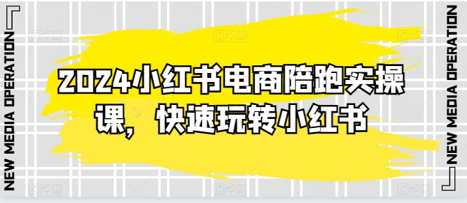 2024小红书电商陪跑实操课，快速玩转小红书，超过20节精细化课程-副业城