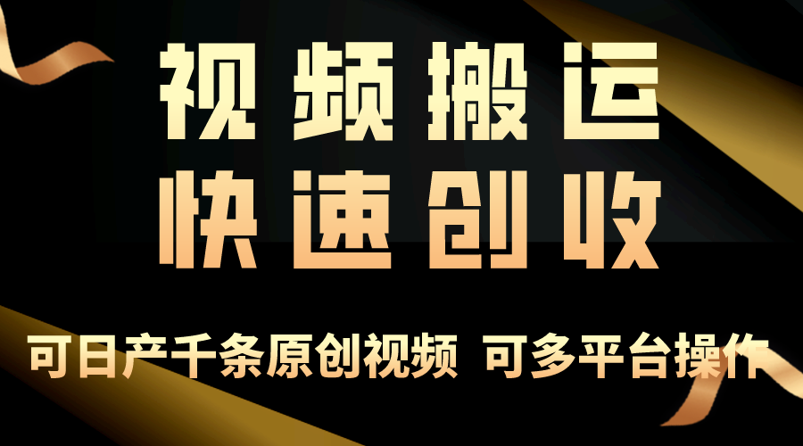 （10417期）一步一步教你赚大钱！仅视频搬运，月入3万+，轻松上手，打通思维，处处…-副业城