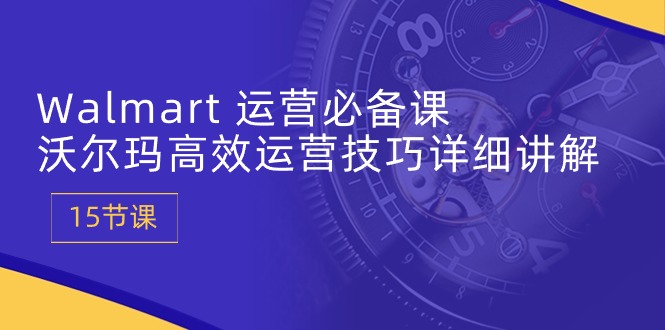 Walmart运营必备课：沃尔玛高效运营技巧详细讲解 (15节课)-副业城