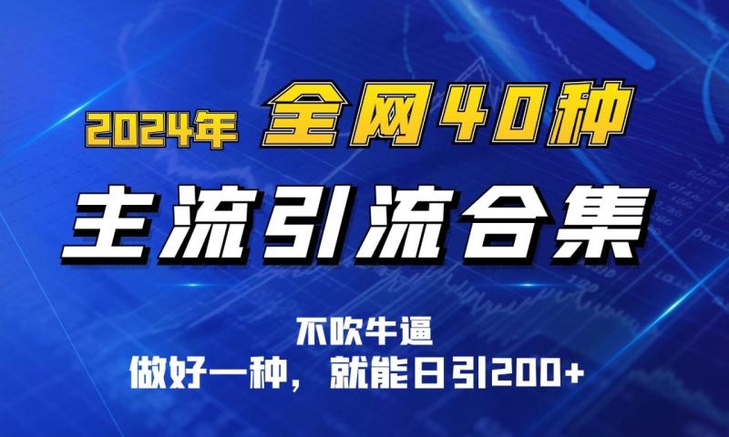 2024年全网40种暴力引流合计，做好一样就能日引100+-副业城