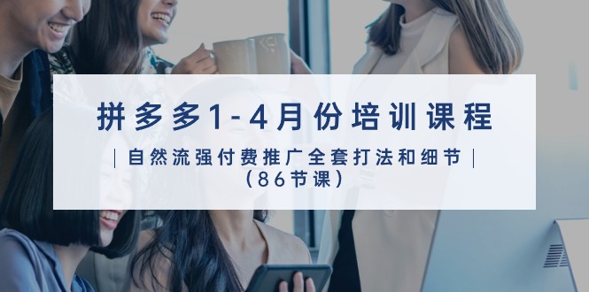 （10495期）拼多多1-4月份培训课程，自然流强付费推广全套打法和细节（86节课）-副业城