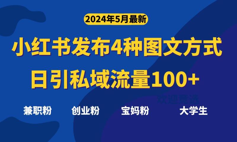 （10677期）最新小红书发布这四种图文，日引私域流量100+不成问题，-副业城