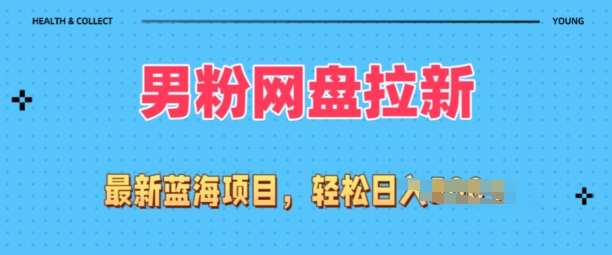 全网最新男粉项目，网盘拉新玩法，小白也可上手操作-副业城