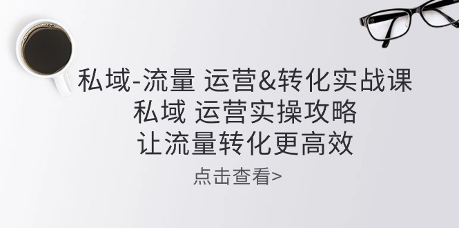 私域流量运营&转化实操课：私域运营实操攻略，让流量转化更高效-副业城