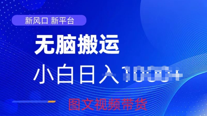 京东视频图文搬运带货项目，蓝海赛道小白轻松上手，每天一小时轻松获取收益-副业城