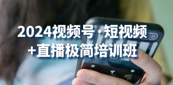 2024视频号·短视频+直播极简培训班：抓住视频号风口，流量红利-副业城