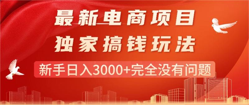 （11101期）最新电商项目-搞钱玩法，新手日入3000+完全没有问题-副业城