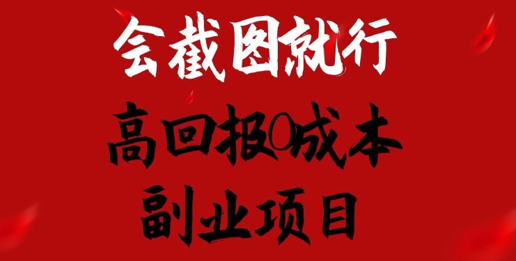 会截图就行，高回报0成本副业项目，卖离婚模板一天1.5k+【揭秘】-副业城