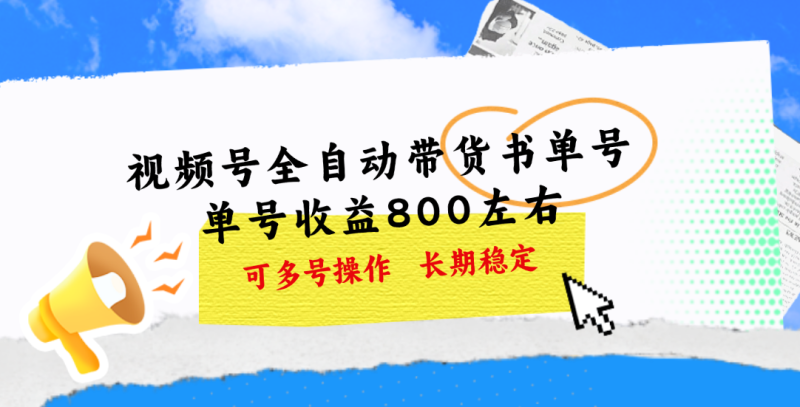 （11149期）视频号带货书单号，单号收益800左右 可多号操作，长期稳定-副业城