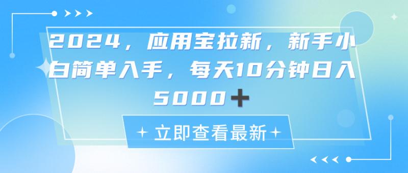 （11236期）2024应用宝拉新，真正的蓝海项目，每天动动手指，日入5000+-副业城