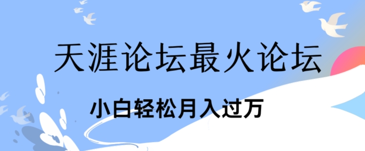 引爆私域利用最火话题天涯论坛、小白轻松月入过w-副业城