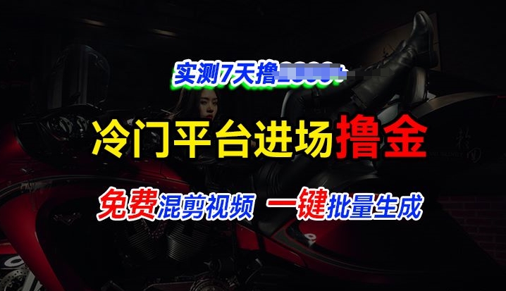 全新冷门平台vivo视频，快速免费进场搞米，通过混剪视频一键批量生成，实测7天撸2.3k-副业城
