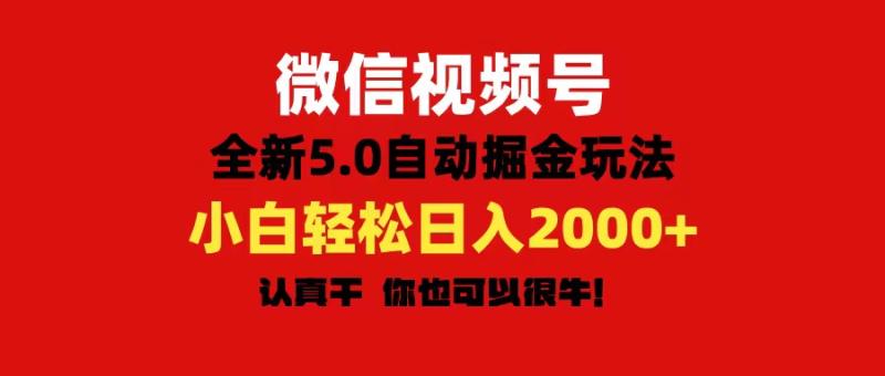 （11332期）微信视频号变现，5.0全新自动掘金玩法，日入利润2000+有手就行-副业城