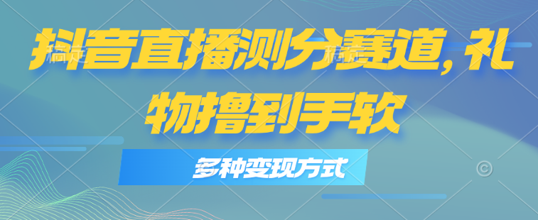 （11380期）抖音直播测分赛道，多种变现方式，轻松日入1000+-副业城