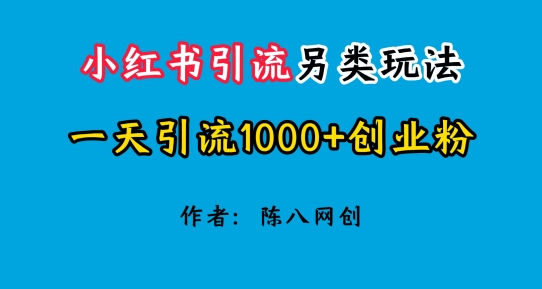 2024小红书引流另类玩法，一天引流1000+创业粉-副业城