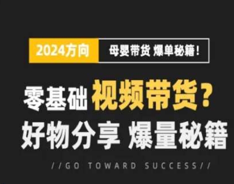 短视频母婴赛道实操流量训练营，零基础视频带货，好物分享，爆量秘籍-副业城