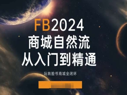 2024Faceboo商城自然流(从入门到精通)，玩转脸书商城全闭环-副业城