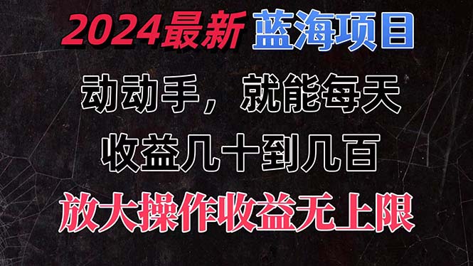 （11470期）有手就行的2024全新蓝海项目，每天1小时收益几十到几百，可放大操作收…-副业城