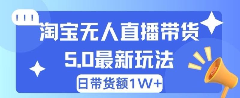 蓝海项目 淘宝无人直播冷门赛道 日赚500+无脑躺赚 小白有手就行-副业城