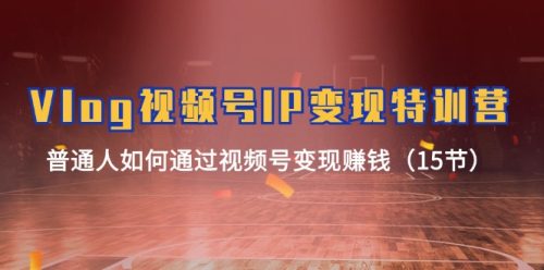Vlog视频号IP变现特训营,普通人如何通过视频号变现赚钱(15节)-副业城