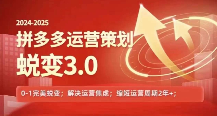 2024-2025拼多多运营策略蜕变3.0，0~1完美蜕变，解决信息焦虑-副业城