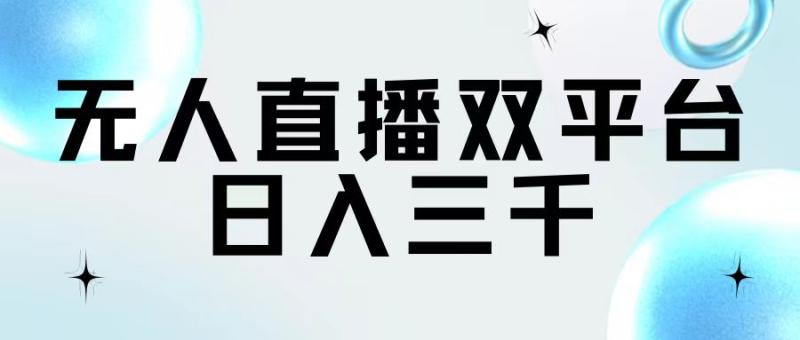 （11733期）无人直播双平台，日入三千-副业城