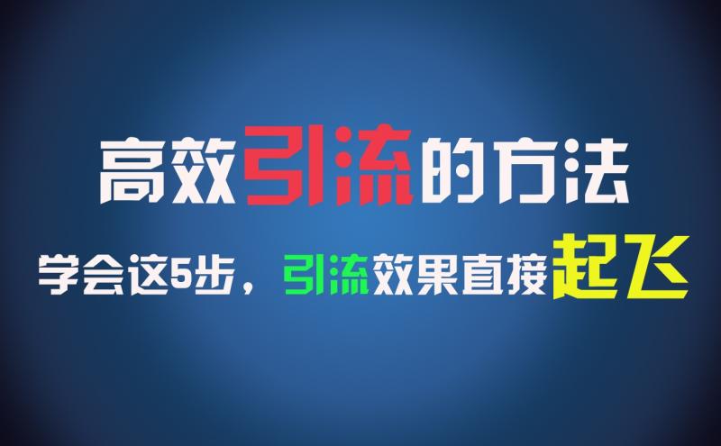 高效引流的方法，可以帮助你日引300+创业粉，一年轻松收入30万，比打工强太多！-副业城