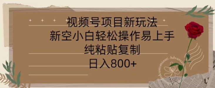 视频号项目，新玩法新空小白轻松操作易上手，纯粘贴复制，日入几张-副业城