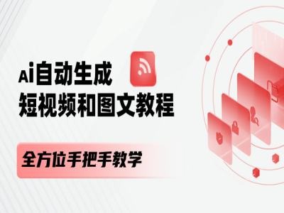 AI自动生成短视频和图文课程，全方位手把手教学-副业城