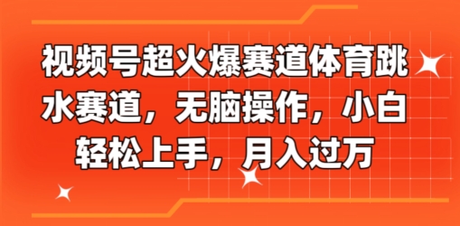 视频号超火爆赛道体育跳水赛道，无脑操作，小白轻松上手，月入过万-副业城