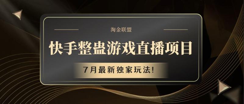 快手游戏整蛊直播项目 七月最新独家玩法-副业城