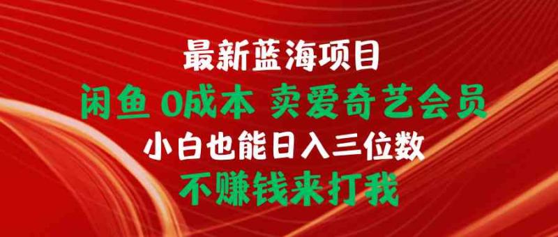 闲鱼卖会员，0成本，当日出单 日入1.5k，持续复购-副业城