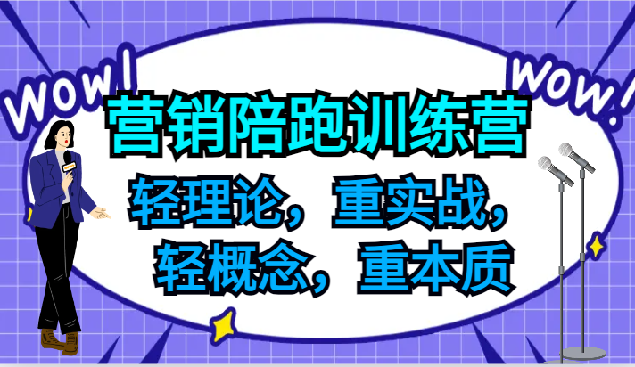 营销陪跑训练营，轻理论，重实战，轻概念，重本质，适合中小企业和初创企业的老板-副业城